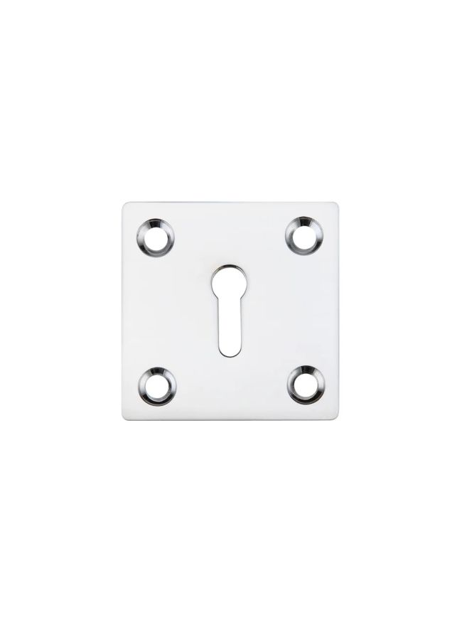 Zoo Hardware Square Standard Profile Escutcheon 50mm - Polished Chrome