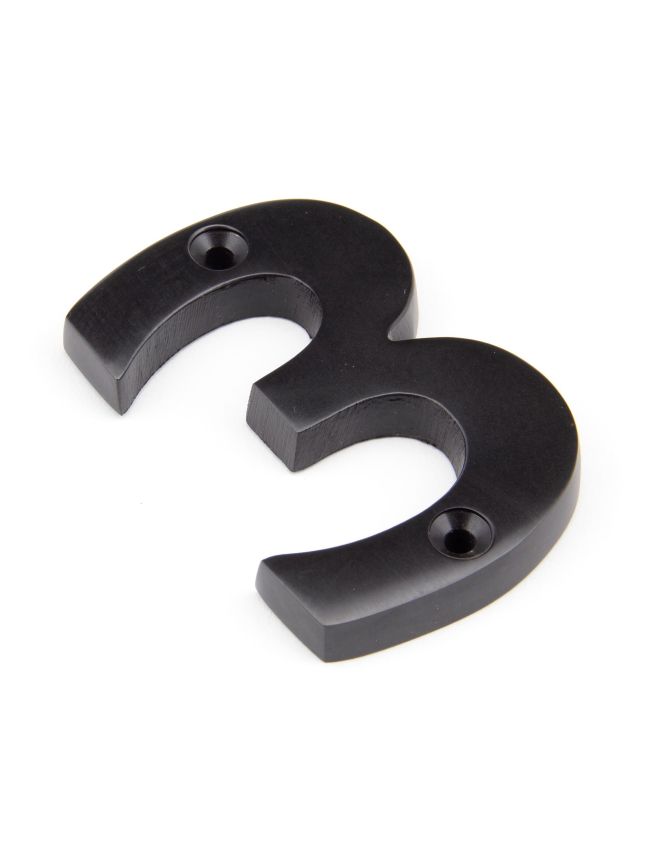 Aged Bronze Numeral 3