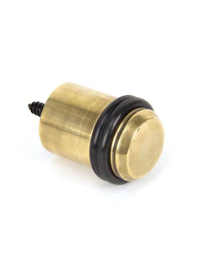 Aged Brass Floor Mounted Door Stop