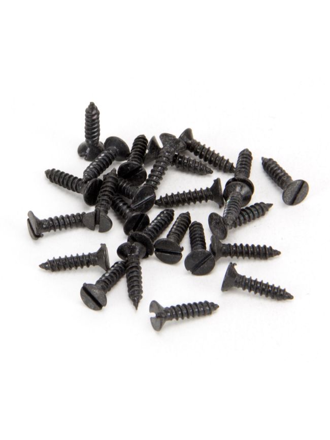 Black 4 x 1/2" Countersunk Screws (25)