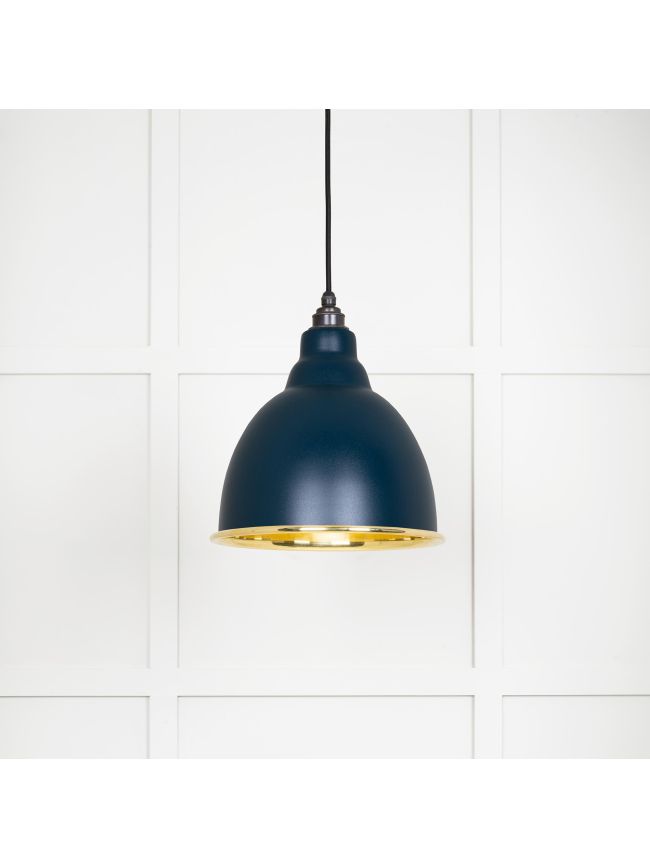 Smooth Brass Brindley Pendant in Dusk