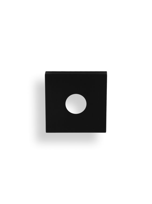 Valli Square Rosette Cover Pack - Matt Black PVD