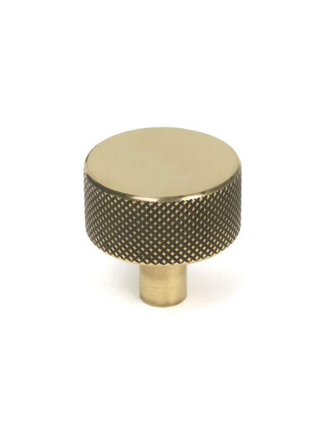 Aged Brass Brompton Cabinet Knob - 32mm (No rose)