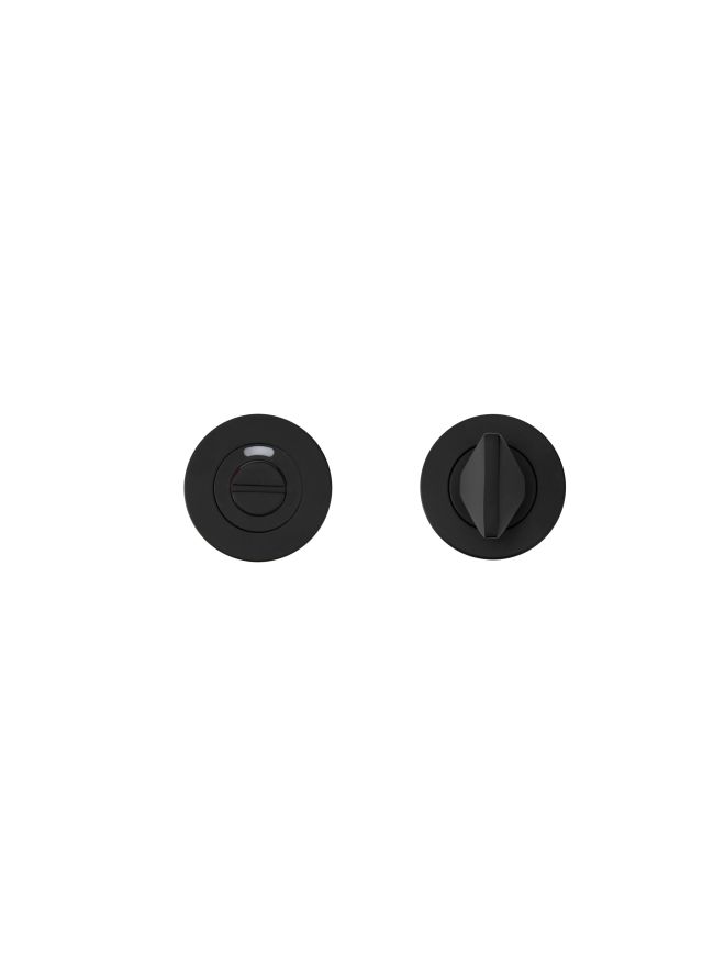 Zoo Hardware Turn & Indicator Release - Round Rose - Powder Coated Black