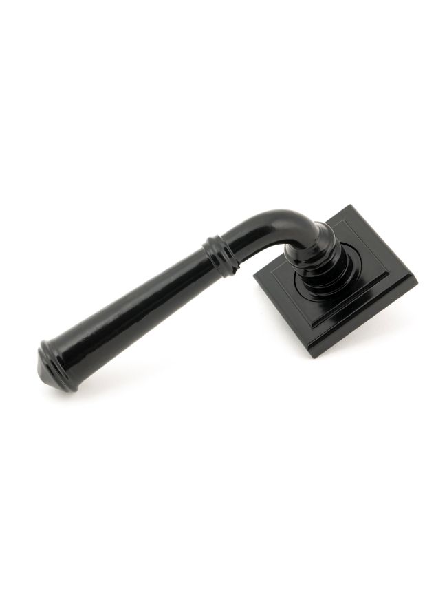 Black Regency Lever on Rose Set (Square) - Unsprung