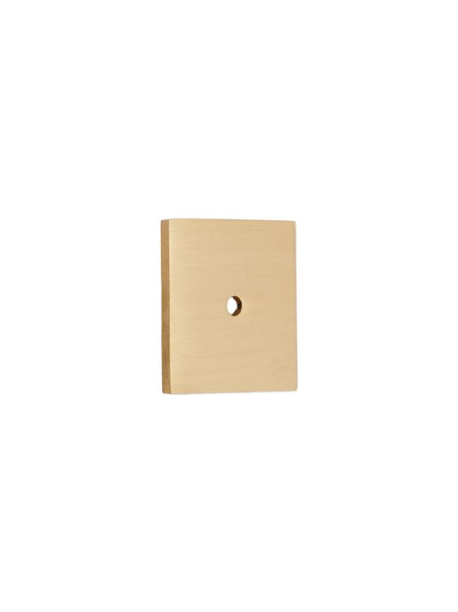 Square Backplate for Cupboard Knobs Satin Brass