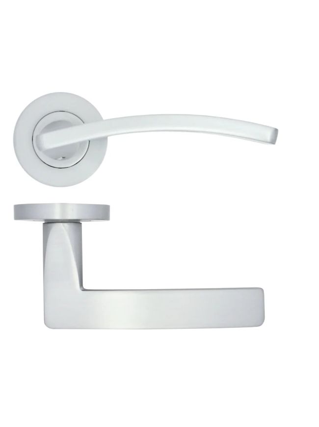 Zoo Hardware Toledo lever on rose - Satin Chrome