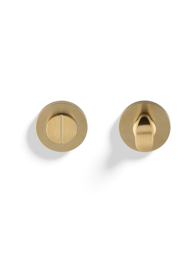 Valli Turn & Release Screw-on Round Rosette - Satin Brass PVD