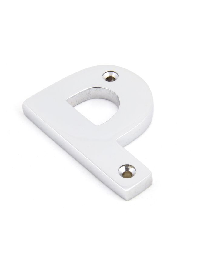 Polished Chrome Letter P
