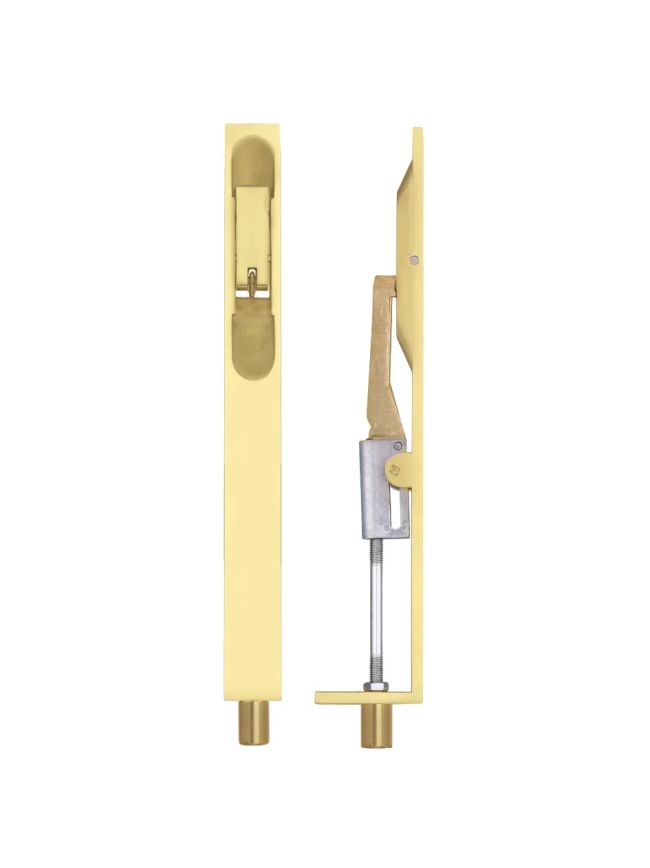 Zoo Hardware Lever action flush bolt - 20 x 200mm - PVD Brass