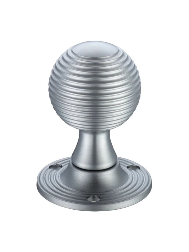 Zoo Hardware Queen Anne Mortice Knob Furniture 60mm Rose dia. - Satin