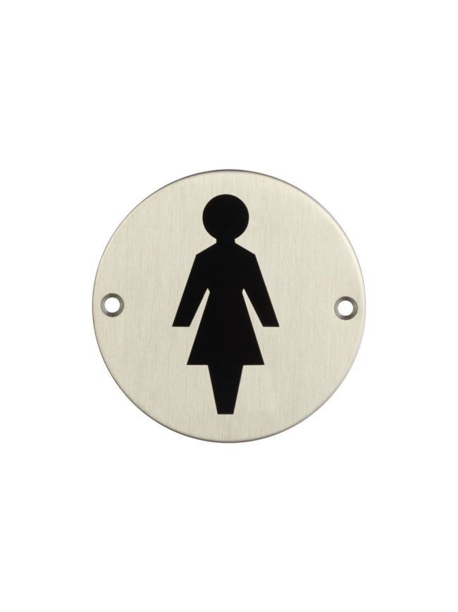 Stainless Steel Female Symbol 75mm Satin Stainless Steel - By Frelan Hardware - JS103SSS