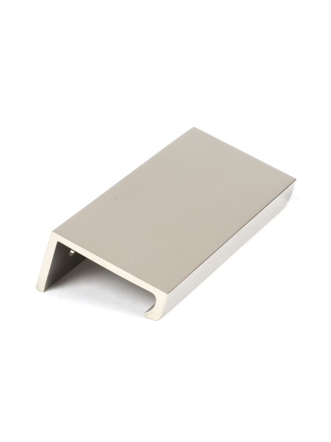 Polished Nickel 100mm Plain Edge Pull