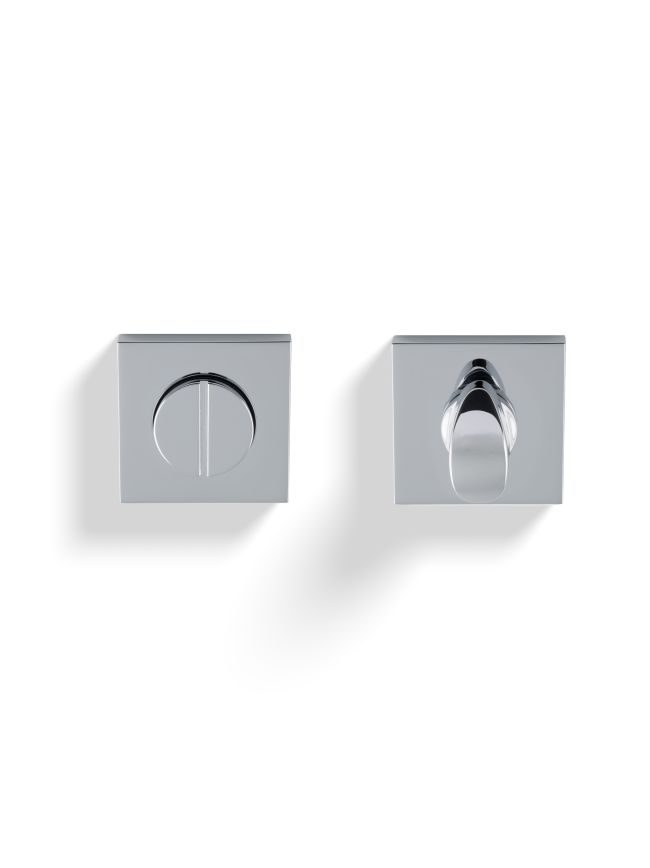 Valli Turn & Release Push-on Square Rosette - Polished Chrome PVD