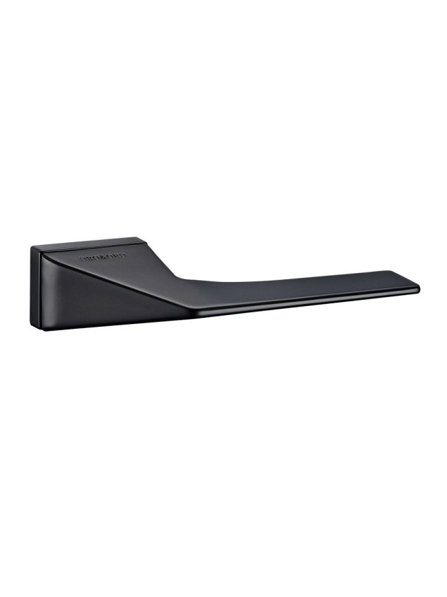 Oro & Oro Ace Lever Door Handle on Square Rose - Matt Black (Pair)