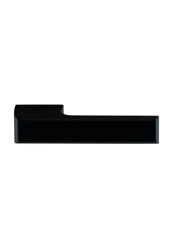 Tupai Rapido VersaLine Tobar Lever Door Handle on Long Rose - (Without Decorative Plate) - Pearl Black (Pair)