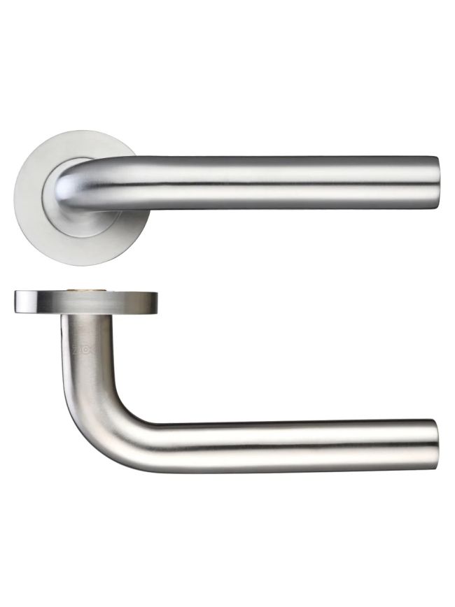 Zoo Hardware 19mm Radius Lever - Screw On Rose - Satin Stainless