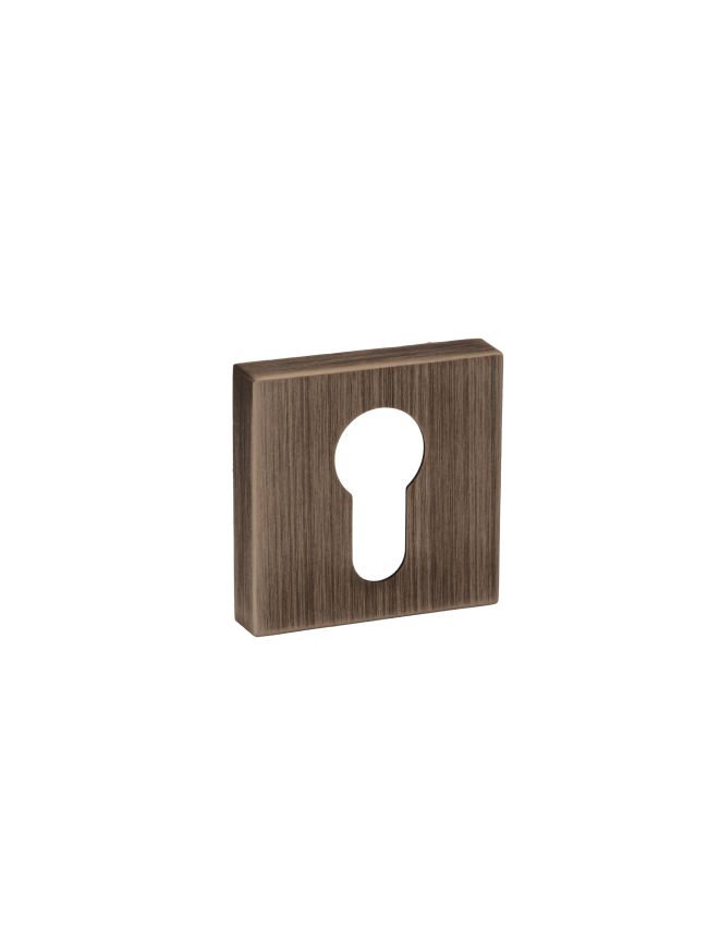 Forme Euro Escutcheons on Minimal Square Rose - Urban Bronze (Pair)