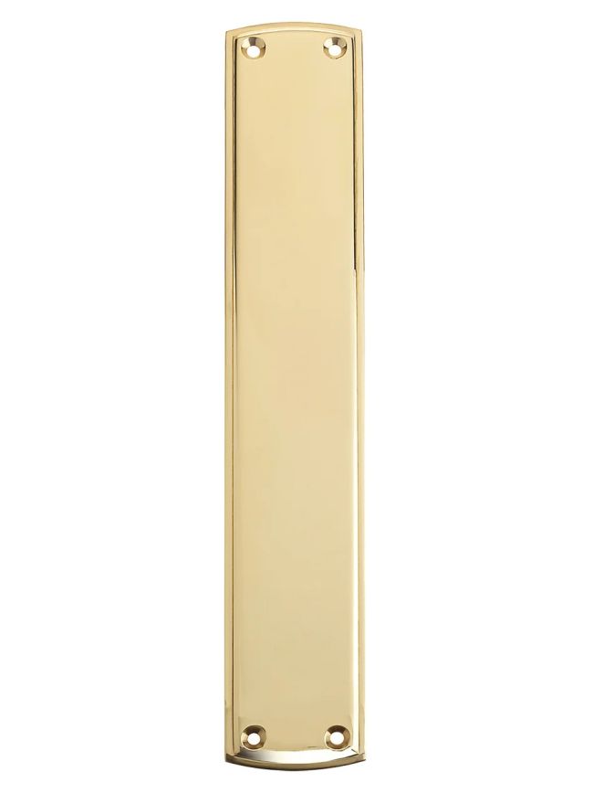 Zoo Hardware Finger Plate 64 x 382mm - Polished Brass