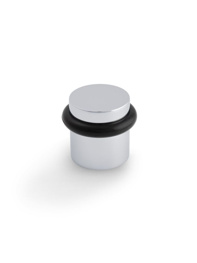 Valli 38 x 35mm - Floor Mounted Plain Doorstop - Concealed Fix - Polished Chrome PVD