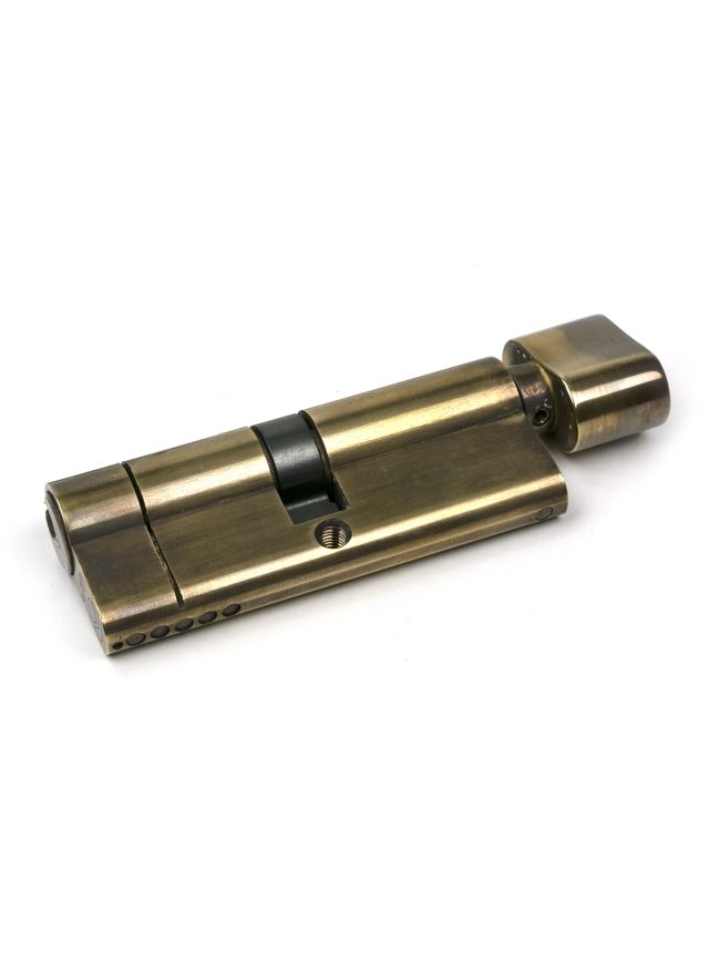 Aged Brass 40/40 5pin Euro Cylinder/Thumbturn KA