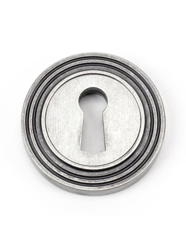Pewter Round Escutcheon (Beehive)