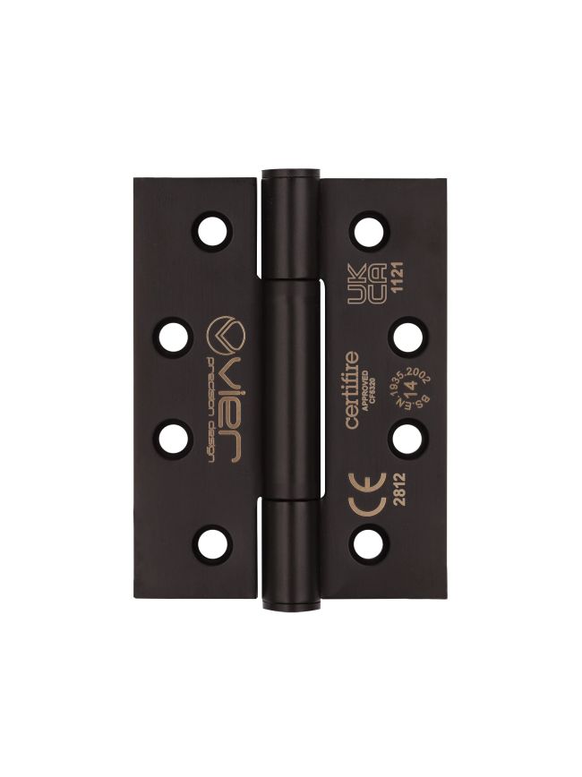 Zoo Hardware Grade 14 concealed knuckle hinge SS201 - square - Powder Coat Black