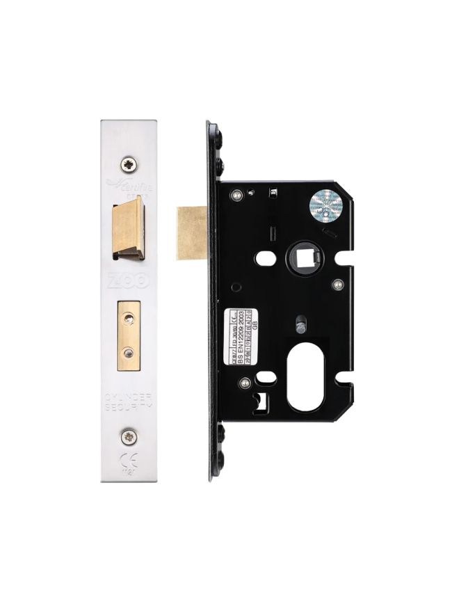 Zoo Hardware Oval Profile Sash Lock - 64mm C/W Stainless Steel Forend and Strike