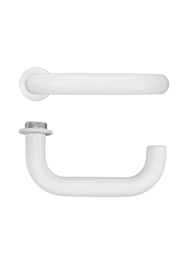 Zoo Hardware Maggiore Lever on 32mm Round Mini Rose - White