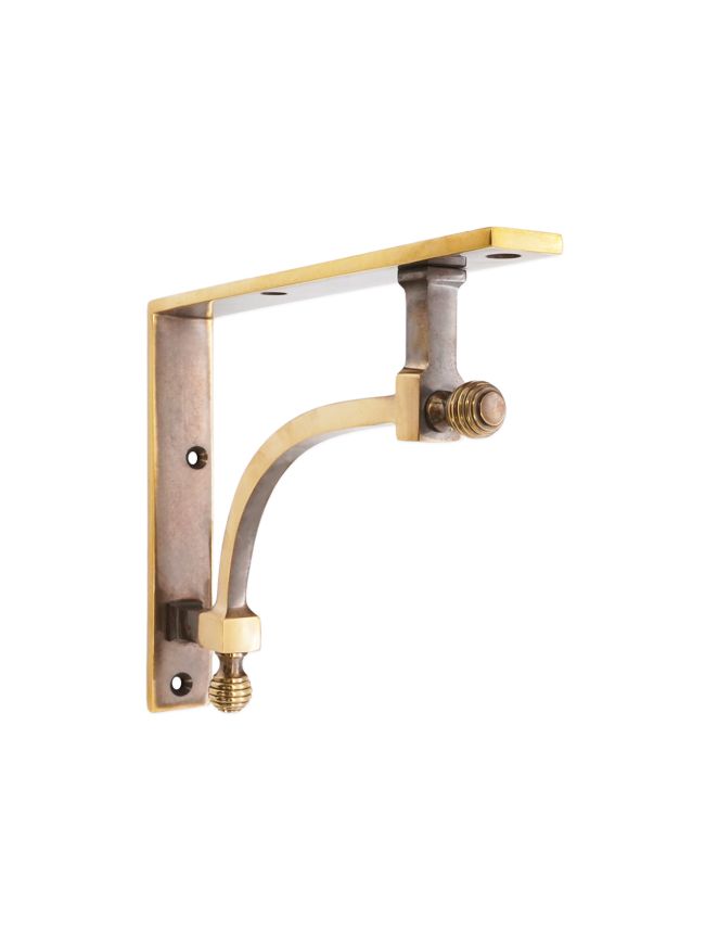 Beehive Large Shelf Bracket Aged Brass (Sold in Pairs)