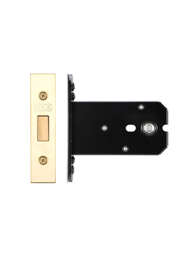 Zoo Hardware Flat Dead lock - 102mm C/W PVD Forend and Strike