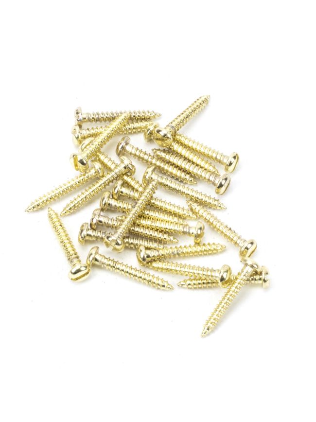 Polished Brass SS 4x½" Round Head Screws (25)
