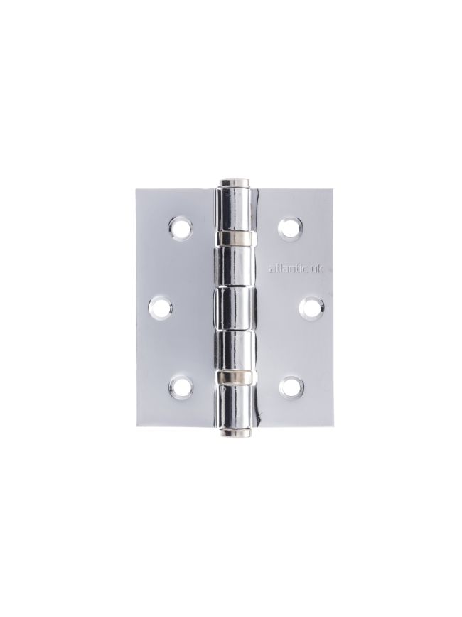 Atlantic Ball Bearing Hinges 3" x 2.5" x 2.5mm - Polished Chrome (Pair)