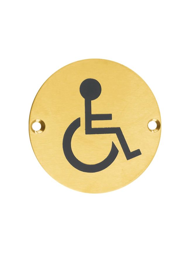 Zoo Hardware Sex Symbol - Disabled - 76mm dia - PVD Satin Brass