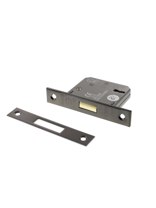 Atlantic 3 Lever Key Deadlock [CE] 2.5" - Black Nickel
