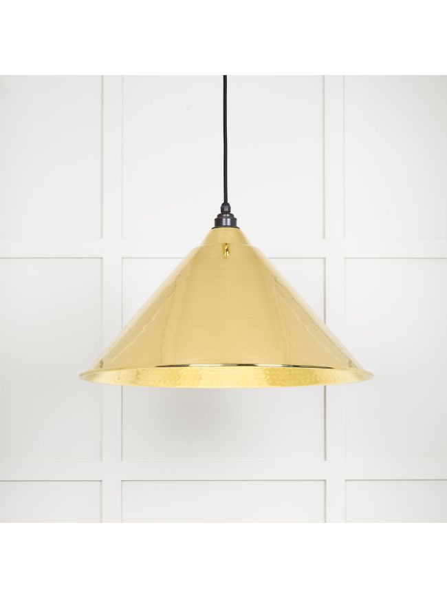 Hammered Brass Hockley Pendant
