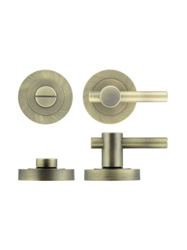 Jedo Antique Brass Easy Thumb Turn & Lock - By Frelan Hardware - JV856AB