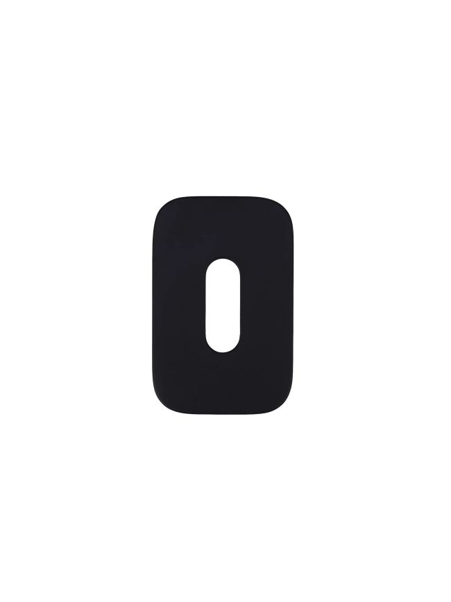 Zoo Hardware Standard Profile Escutcheon - Rosso Mini Squircle - 50 x 32 x 3 - Black