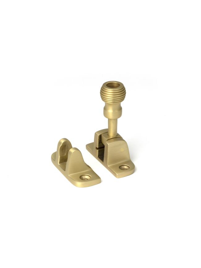 Satin Brass Beehive Brighton Fastener (Radiused)