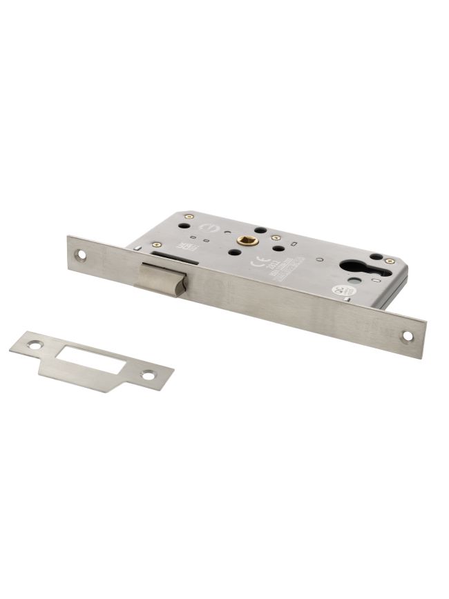 Atlantic DIN Latch 60mm backset - Satin Stainless Steel