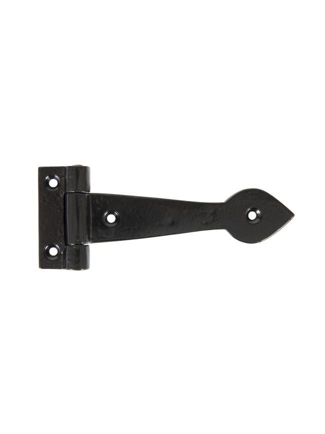 Black Smooth 6" Cast T Hinge (pair)