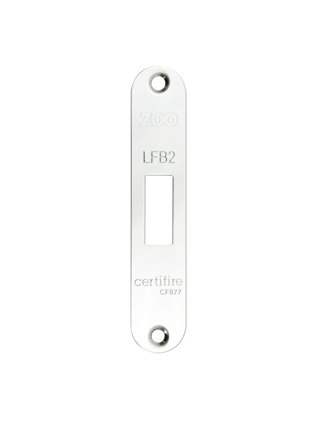 Zoo Hardware Radius Forend, Strike and Escutcheon Pack t/s ZFB02 Fire Brigade Lock - Polished Stainless