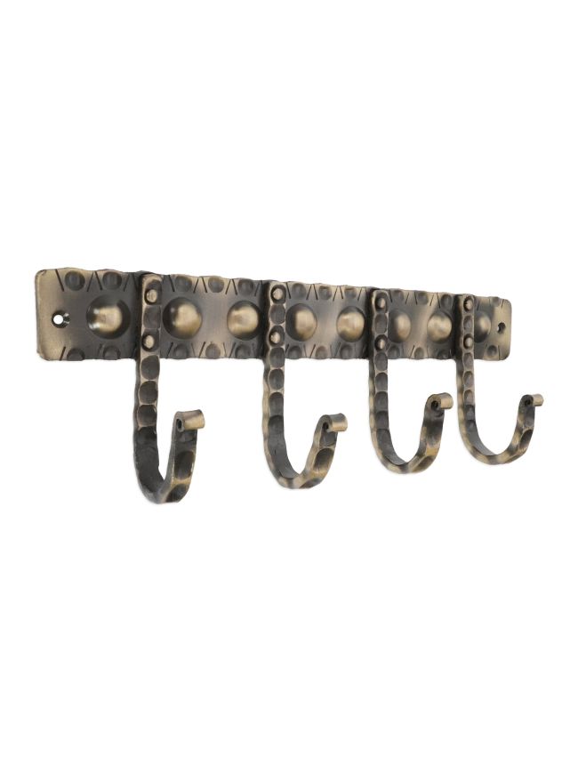 Iron Coat Hook Dotted 4 leg - Antique
