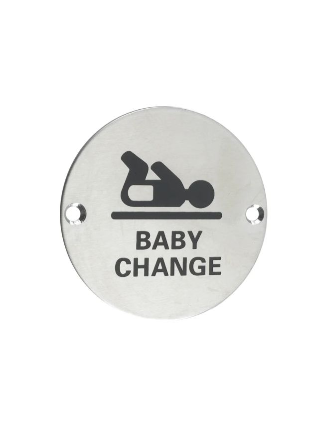 Zoo Hardware Baby Change - 76mm dia - Satin Stainless
