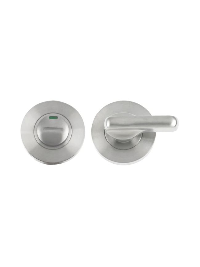 Zoo Hardware Disabled Turn and Release with Indicator complete with escutcheons and 5mm spindle - Grade 304 - Satin Stainless