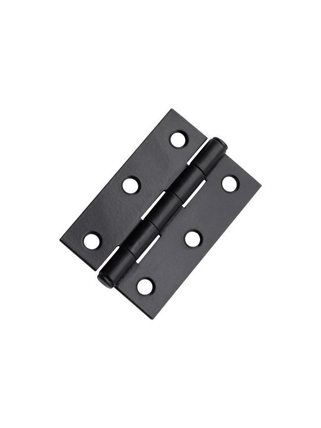 NON CE Mild Steel Butt Hinges - Matt Black