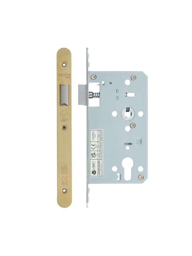 Zoo Hardware 2 Piece - DIN latch - backset 60mm - radius - Satin