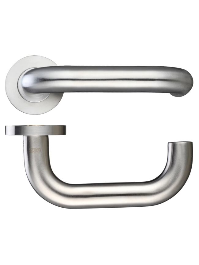 Zoo Hardware 22mm Return to Door Lever on Round Rose - Satin Stainless