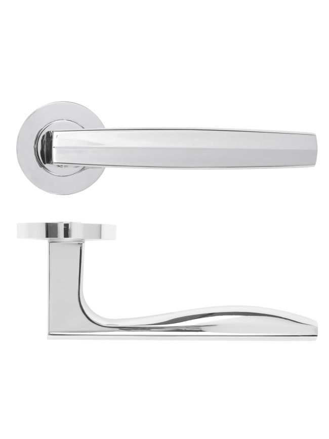Zoo Hardware Appenine Lever On Round Rose - Polished Chrome
