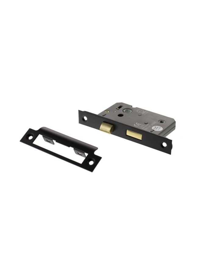 Atlantic Bathroom Lock [CE] 2.5" - Matt Black